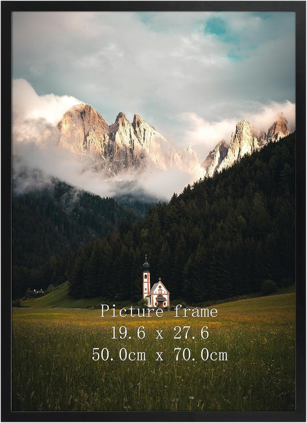 Giftgarden 19.7x27.6 Puzzle Frame Black, 50x70cm Picture Frame for 1000 Pieces Puzzles