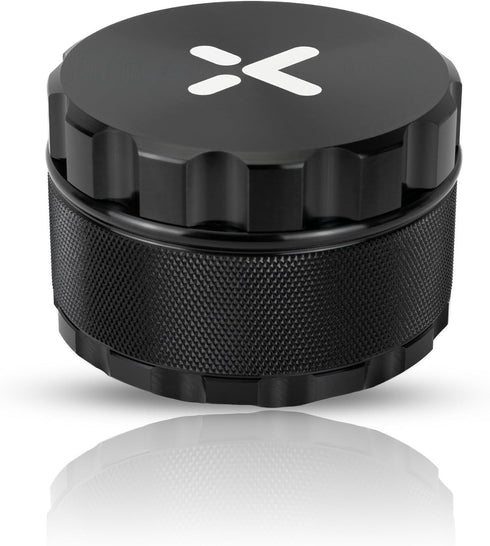 3-Piece, 3") Xtreme Spice Grinder Features Side Knurls for Superior Grip, Jam-Free Sharp Teeth, Quick Twist Closure |