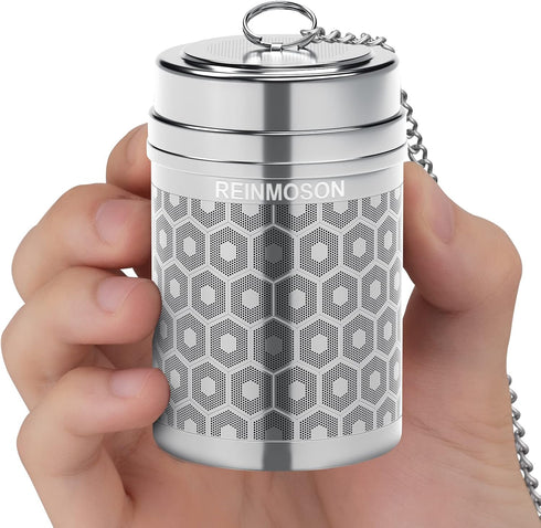 Reinmoson Large Tea Infuser for Loose Tea & Spice Infuser, Extra Fine Mesh Tea Strainers, 304 Stainless Steel Steeper