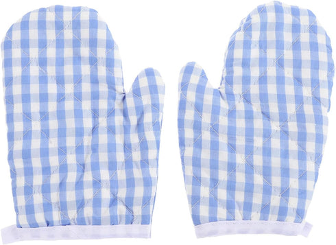 2Pcs Kids Oven Mitts for Children Play Kitchen, Anti- Scald Gloves Microwave