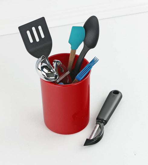 Reston Lloyd Multipurpose Utensil/Crock Holder, Small/Short Crock, Red
