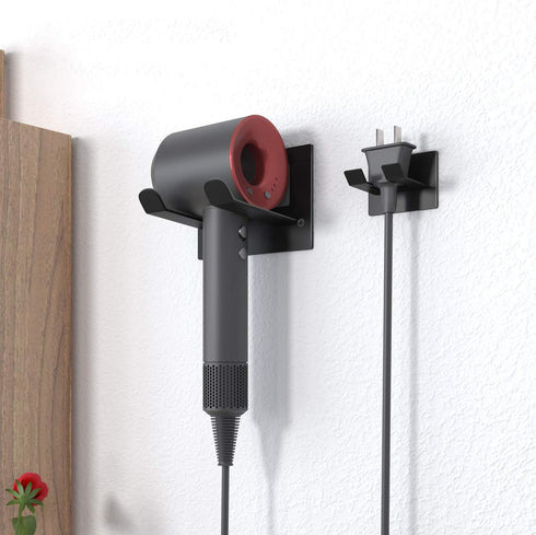 Self Adhesive Hair Dryer Holder, Wall Mounted Organizer for Bathroom, Compatible with Supersonic Hair Dryers