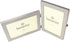Brushed Aluminium Satin Silver Twin 2 Picture Double Folding Photo Frame Gift - Takes 2 Standard 6 x 4 inch Photographs