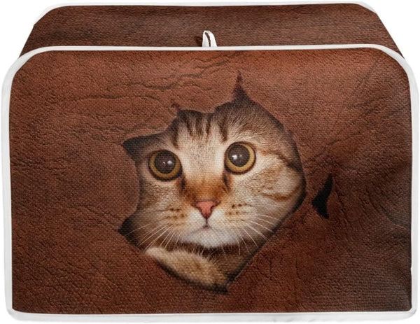 Cute 3D Cat Toaster Covers, Dustproof Washable Protection Covers for Most Standard 4 Slice Toaster