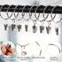 36 Pack Heavy Duty Nickel Plated Metal Curtain Rings with Clips for Curtains and Rods (Silver)