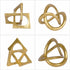 PUHOZN Modern Geometric Round Sculpture Gold Knot Statue Decor Tabletop Sculpture and Figurines Round Decorative