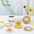 5 7.28" 4" Set 4, Cork Trivet, Pcs Trivets for Hot Dishes & Coasters of Drink CoastersPlant Coasters, Hot Pads