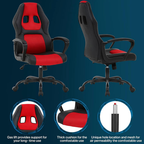 Dkelincs Gaming Chair PC Office Chair Ergonomic Gamer Chair PU Leather Executive Computer Chair with Lumbar Support
