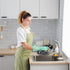 SUBEKYU Bamboo Dish Scrub Brush for Kitchen Sink, Natural Wooden Washing Dish Brush Scrubber with Sisal Bristles