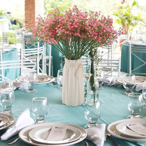 BOMAROLAN Artificial Baby Breath Flowers Fake Gypsophila Bouquets 12 Pcs Plastic Real Touch Flowers for Wedding Decor