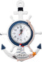 Sea Theme Nautical Anchor Steering Wheel Wall Clock, Suit for Hanging Decoration and Wall Mounted Ornament