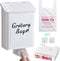 Metal White Magnetic Grocery Bags Holder, Farmhouse Wall Mount Plastic Bag Holder