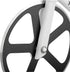 TOUR de PIZZA Bicycle Pizza Cutter - Dual Non-Stick Stainless Steel Cutting Wheels - Dishwasher Safe with Display Stand