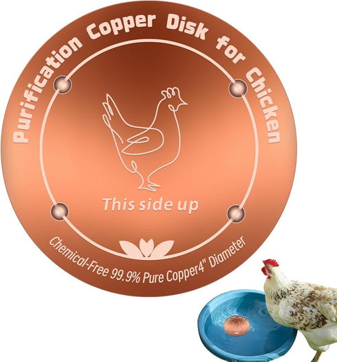 HAEZU Copper Disk for Chicken Water Feeder|4-inch Diameter,0.6mm Thick|99.99% Pure Copper Disc|Automatic Chicken