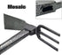 ZOG Garden Big Hand Digger and Hoe Combo - Heavy Duty Hand Tiller, Garden Hoe, Cultivator with Non-Slip Handle