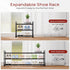 3-Tier Closet, 18"-44" 15-18 Bumusty Long Expandable Shoe Rack for Adjustable Shoe Rack for Entryway, Pairs Large Shoe