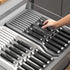 Knife Holder, In Drawer Knife Block with Expandable Cutlery Tray, Kitchen Drawer Organizer Insert for 11 Knives, Space