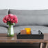 Decor Trends Leather Valet Organizer for Men Black Catchall for Wallet, Keys, EDC, Jewelry, and Perfume Nightstand