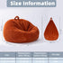 Large Stuffed Animal Storage Bean Bag Chair, 3 ft Giant Heavy Soft Corduroy Cover for Kids, Living Room Sofa