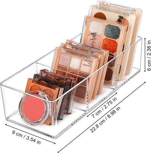 JessLab Acrylic Organizer, 3 Cube Sections Makeup Organizer for Drawer, Makeup Organizer for Vanity, Countertop, Bathroom, Kitchen and Cabinet Storage by JessLab