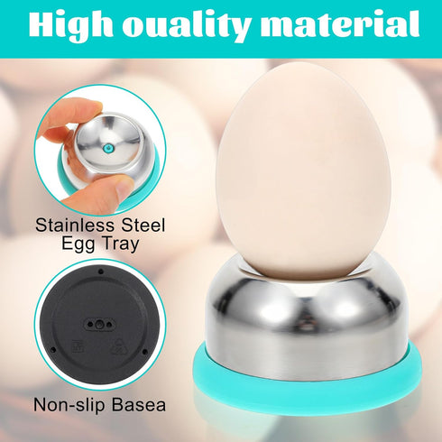 APLZGMG Egg Piercer with Retractable Pin, Stainless Steel Egg Poker for Hard Boiled Eggs, Great Eggshell Peeler Tool