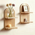 Artilady 2 Pack Boho Wall Hanging Shelves - 2 Tier Handmade Rainbow