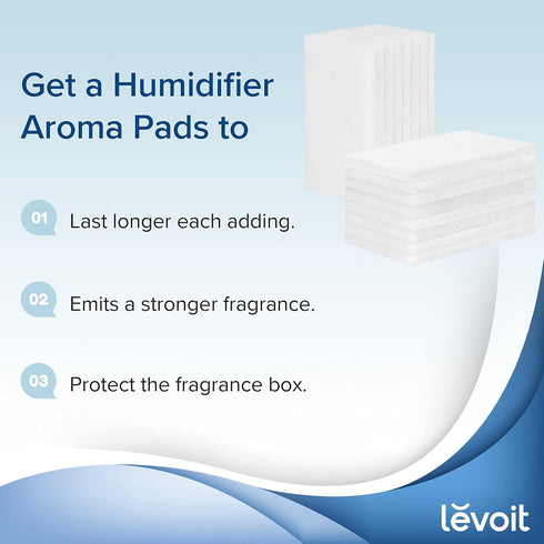 LEVOIT Aroma Pads 16 Pack, Replacement Humidifier Filters for LV600S, Classic300S, LV600HH, OasisMist450S, Stronger and