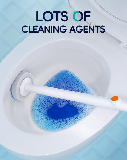 48 (2 Brush+48 Disposable Toilet Cleaning System - Toilet Wand Kit with High-Performance Refills, Wall Mounted Brush