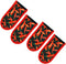 Evoio Cast Iron Skillet Handle Covers - Heat Resistant Pot Handle Covers for Kitchen, BBQ, 4-Pack Red Peppers