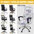 smiry Stretch Printed Computer Office Chair Covers, Removable Washable Anti-Dust Spandex Chair Protector