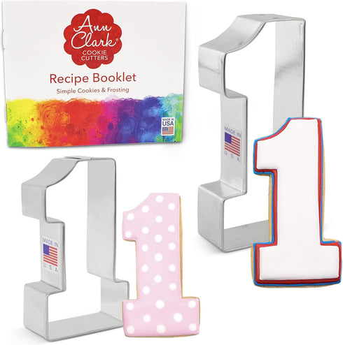 Ann Clark 2-Pc. Cookie Cutter Set, Made in USA, 3.25" & 4.5", Number 1