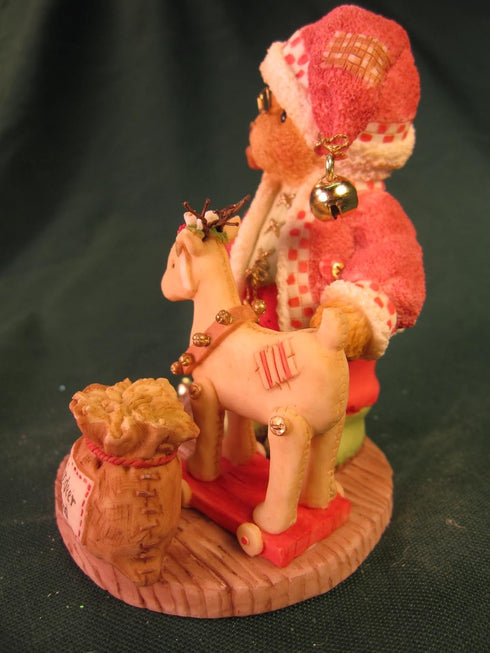 Cherished Teddies Wendall Santa Claus Figurine, Red