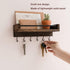 Mkono Small Rustic Wood Key Holder for Wall, 9.5" x 3.5" x 2.5", Decorative Display Keys Hanger Organizer with 6 Hooks