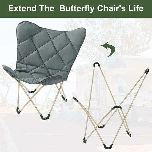 MABOZOO Thicken Butterfly Chair Replacement Cover (Chair Not Included), Waterproof Replacement Cover for Butterfly