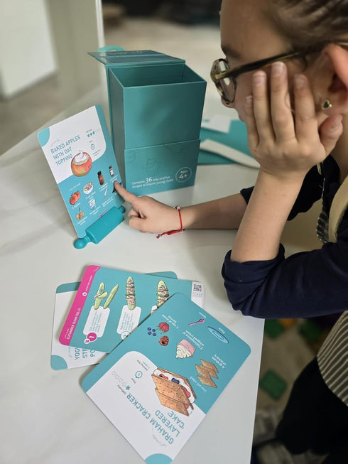 4+ My First Recipe Box for Kids: Montessori-Inspired, Easy-to-Follow Recipes with Visual Guides. Cookbook for Kids Ages