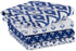 DII Tunisia Blue Market Tabletop and Kitchen Collection, Set of 4 Dishtowels, 18x28, Blue Market.