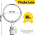 36 Pack Heavy Duty Nickel Plated Metal Curtain Rings with Clips for Curtains and Rods (Silver)