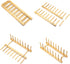 Lawei 4 Pack Bamboo Dish Drying Rack, Plate Rack Stand for Kitchen Cabinet Organizer