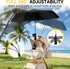 Tarswesi 360 50+ 100cm/39.4in Chair Umbrella with Universal Clamp, Double Canopy Sunshade, Adjustable Swivel, UPF UV