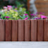 Worth Garden 3.5 Ft Wooden Short Fence, Outdoor Landscape Edging Decorative Border, Brown (H:7.9'', 42'' L)