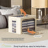 Clothes Storage Bins Box - Foldable Stackable Linen Fabric Organizer Set with Clear Window & Carry Handles - 2 Pack for