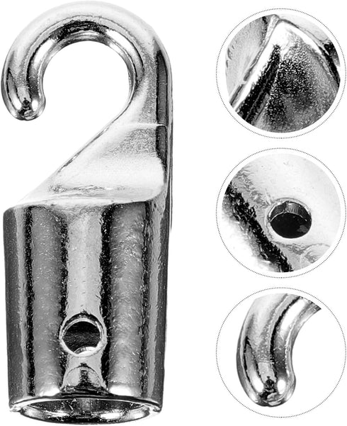 Angoily 4Pcs Metal Blind Wand Hook Tip Replacement Hardware for Vertical Blinds, Tilt Wand Tip Repair Accessory