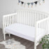 2 Pack 8" Crib Mattress Protector Waterproof Crib Sheets Fitted Mattress Pad Cover Soft Terry Breathable Fit