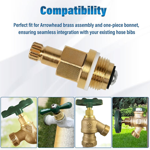 PK1100 Replacement for Arrowhead Brass Assembly and One-Piece Bonnet for Hose Bibs