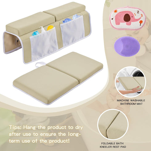 Elbow Set,Bath Baby Bath Kneeler and Rest Pad Kneeling Pad Thick Soft Quick Dry Bathtub Mat for Bathing Time,Baby