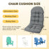 43.3 19.7 inches 1 YAFF Adirondack Chair Cushion, Water and Sunscreen Resistant Fabric Outdoor Chair Cushions, Non-Slip