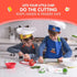 3-Piece Nylon Knives for Kids Curious Chef - White & Green - Child Safe & Serrated Blunt Tip Chef Knives - Safe for
