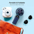 Personal Fan, Portable Hanging Neck Fan, 4000mAh USB-C Rechargeable, 5-Speed Modes, Max 16H Run Time (Blue)