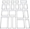 SMARTAKE 20-Piece Drawer Organizer with Non-Slip Silicone Pads, 7-Size Storage Tray for Makeup, Jewelries, Clear