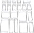 SMARTAKE 20-Piece Drawer Organizer with Non-Slip Silicone Pads, 7-Size Storage Tray for Makeup, Jewelries, Clear